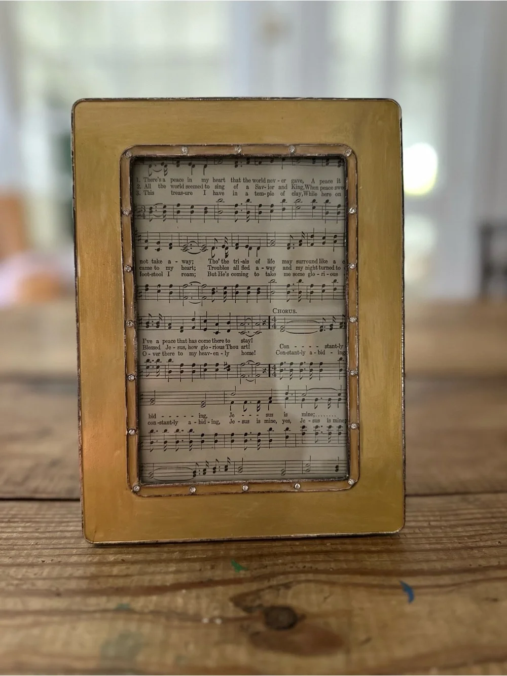 Picture frame Ashleigh Manor gold enamel rhinestones 4 x 6 metal heavy yellow